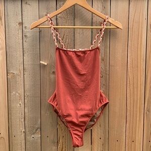 Bandits Tobi Braided One Piece in Rust swimsuit size S